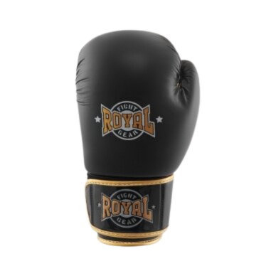 "Royal" Leather Boxing Gloves Top - Black