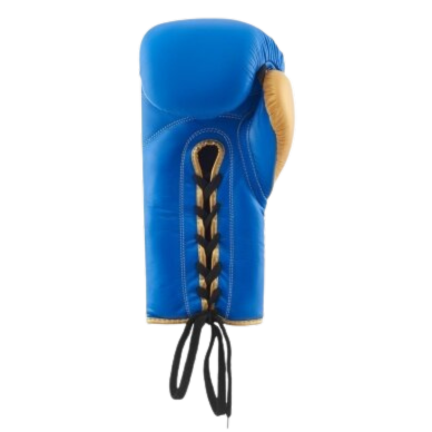"Royal" leather boxing gloves with laces - Blue