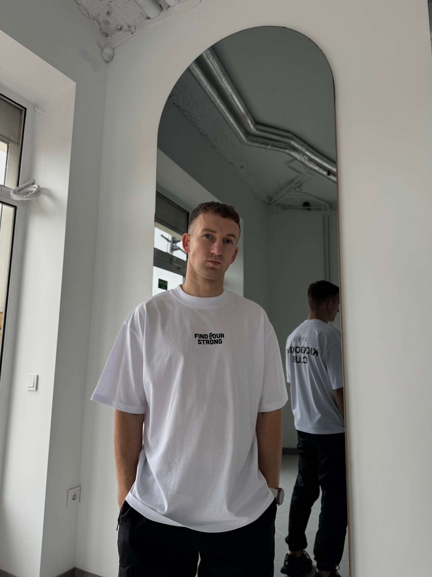Short sleeve oversized t-shirt / white