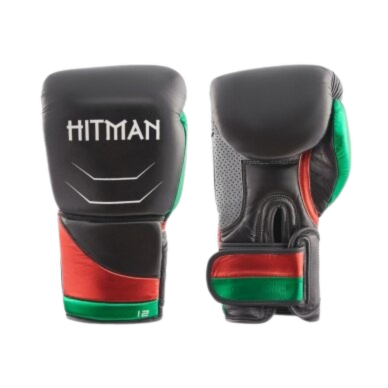 "Hitman" Boxing Gloves Premium - Black/Red/Green