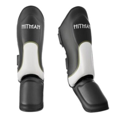 "Hitman" Shin Guards Power - Black/White