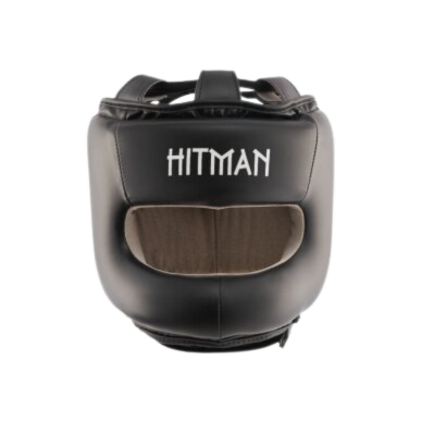 "Hitman" Headgear with Nose Guard Pro Training - Black