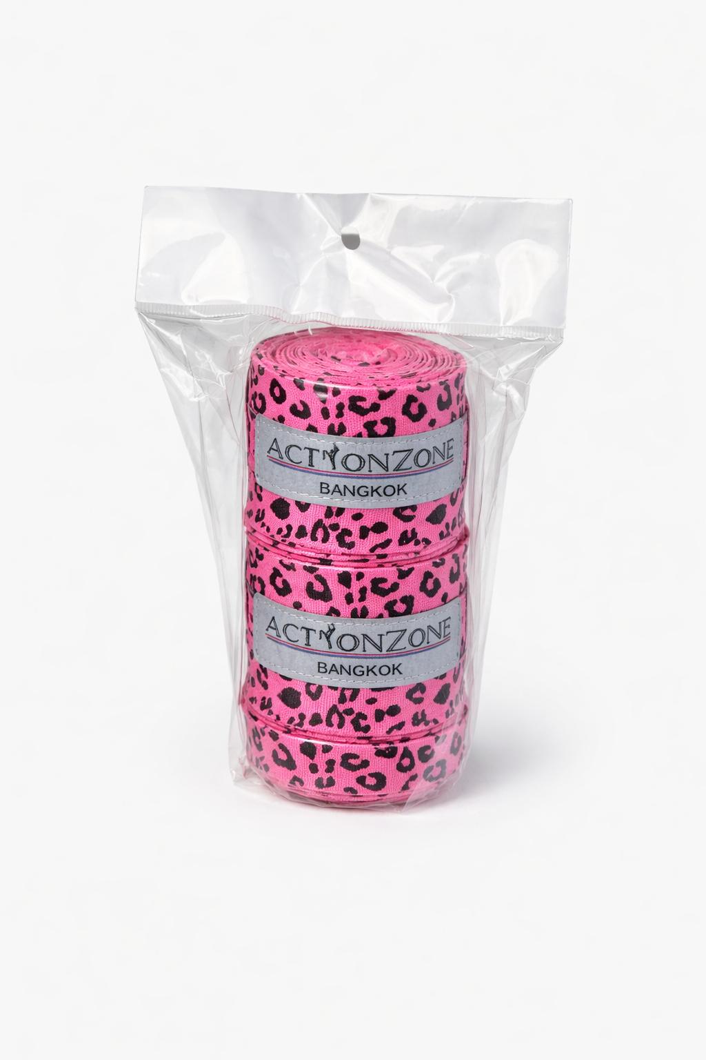 "ActionZone" elastic boxing handwraps 4.5 - Pink Tiger