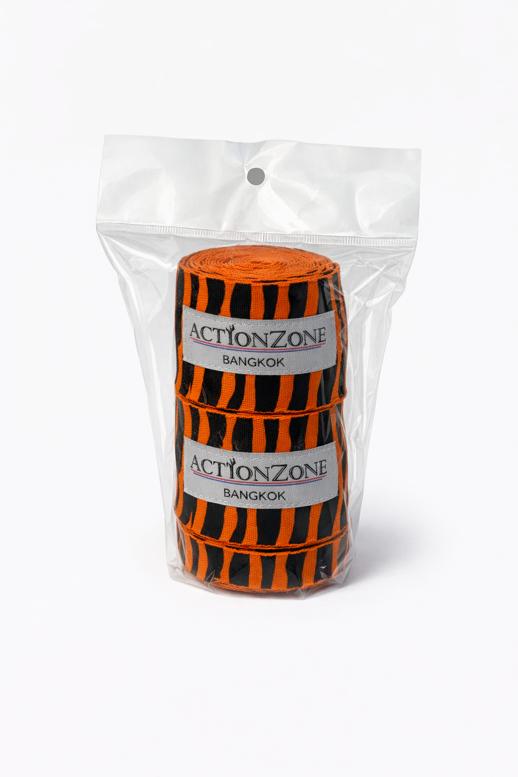 "ActionZone" elastic boxing handwraps 4.5 - Orange Tiger