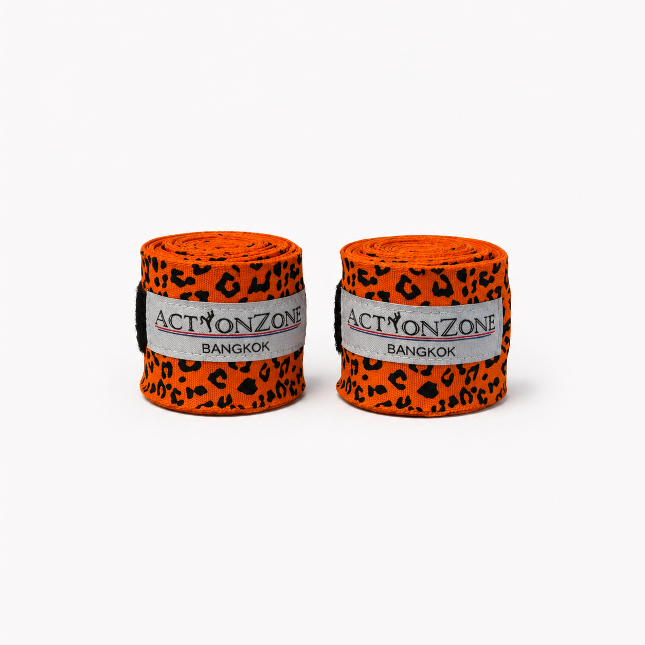 "ActionZone" elastic boxing handwraps 4.5 - Orange Tiger