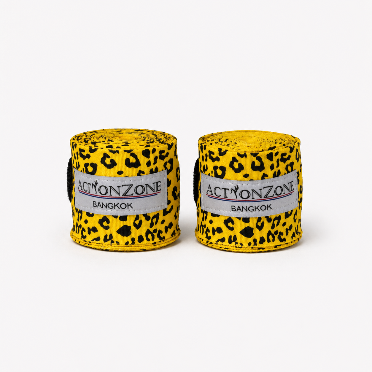 "ActionZone" elastic boxing handwraps 4.5 - Yellow Tiger