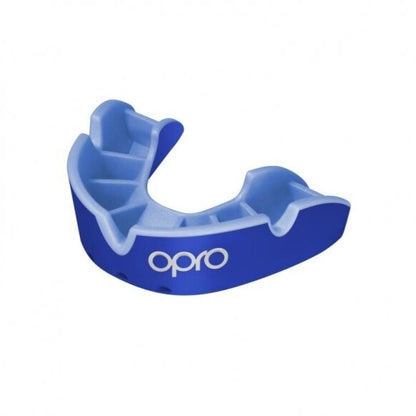 "OPRO" mouthguard Self-Fit Silver - Light Blue