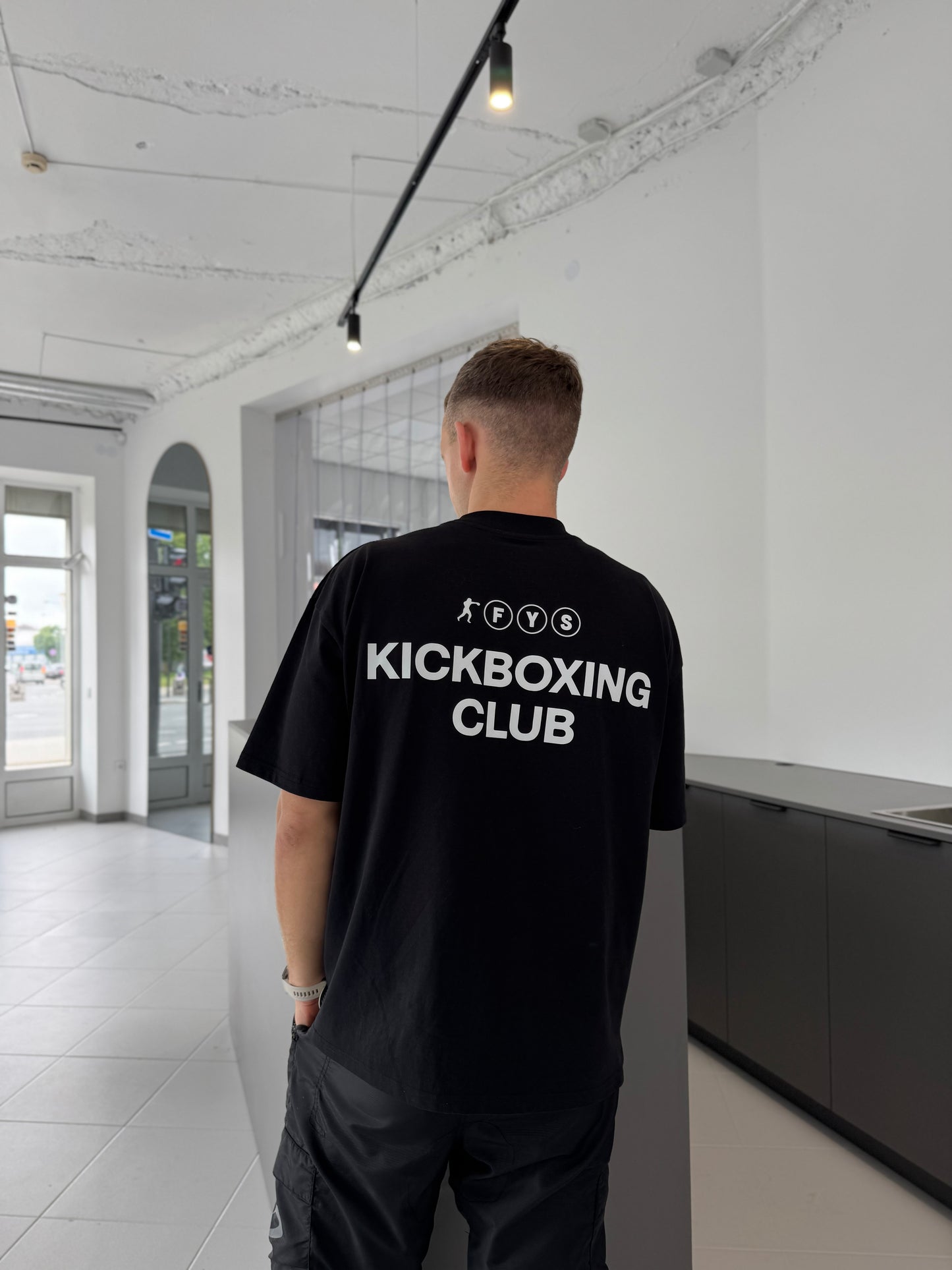 Short sleeve oversized t-shirt / black