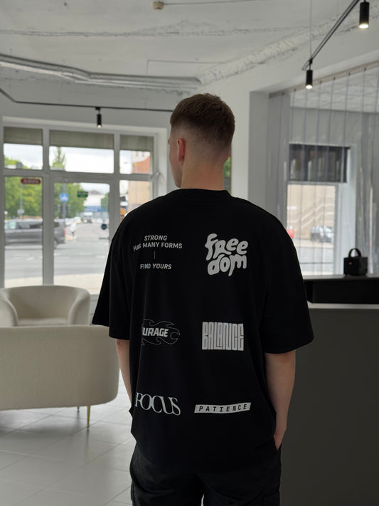 Short sleeve oversized t-shirt / black
