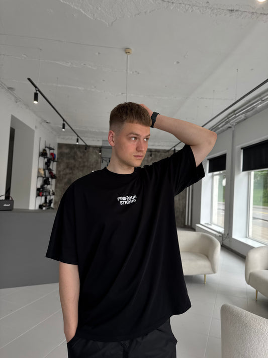 Short sleeve oversized t-shirt / black