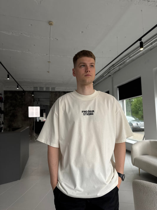 Short sleeve oversized t-shirt / sand