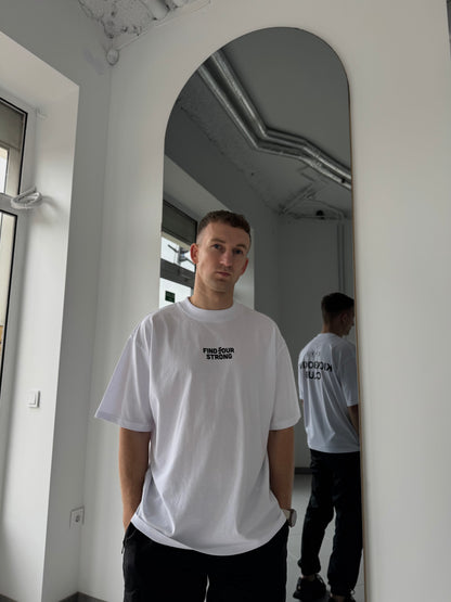Short sleeve oversized t-shirt / white