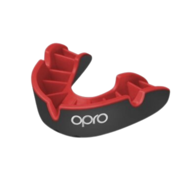 "OPRO" mouthguard Self-Fit Silver - Black/Red